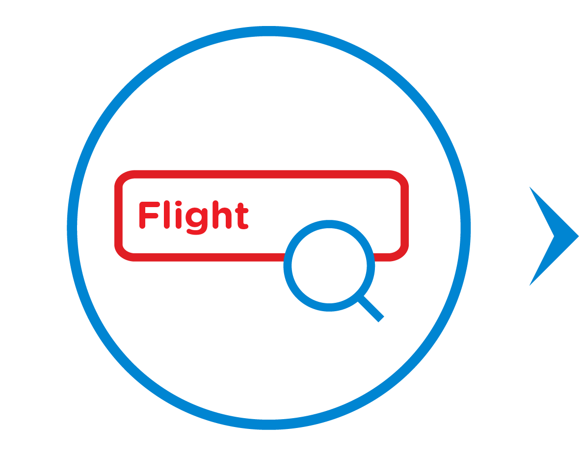 Search & select flight